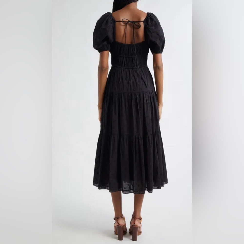 NWT Ulla Johnson Palma Tiered Cotton Eylelet Dress SIZE 8 - Picture 2 of 16